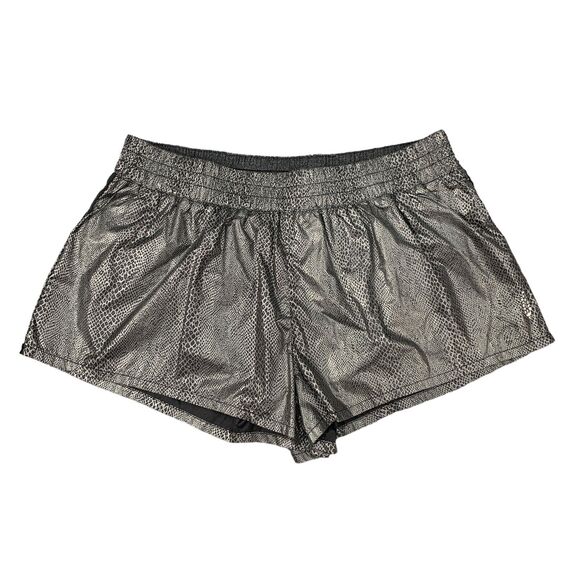 Free People FP Movement Shiny Short Womens S Small Snake Print Smocked Waist - Picture 1 of 14